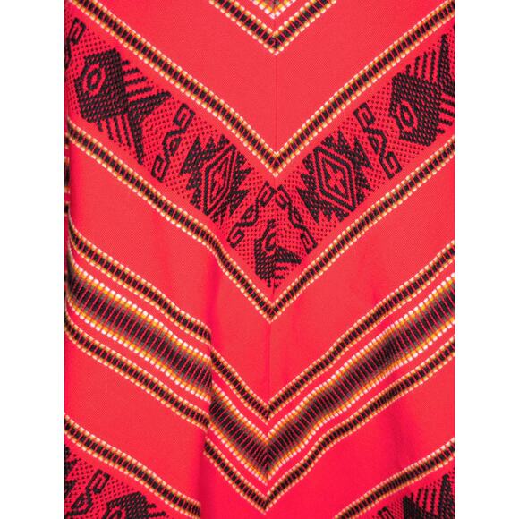 VTG Woven Poncho Cape Fringe Wrap Boho Andean Southwestern Wool Blend Cabincore - Picture 4 of 5